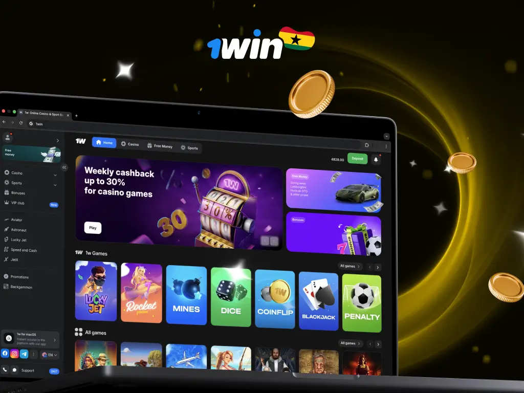 1win GH Casino Review, Cedi Payouts and Bonuses
